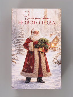 Коробка новогодняя подарочная «Дед Мороз», 32.5×20×12.5 см