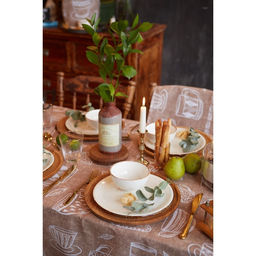 Скатерть Доляна Cup of tea 110х144 см, 100% хлопок, 164 г/м2  фото 10