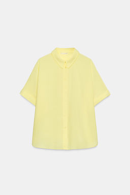 CAMISA FLUIDA MANGA CORTA / Amarillo