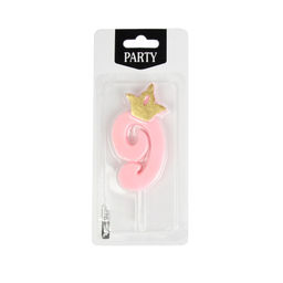 Свеча Цифра корона / KL-5 /уп 12/720/ розовая (0) - Галеонтрейд фото 22