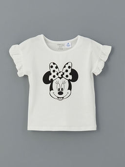 Minnie Mouse Bask?l? K?z Bebek Ti??rt