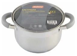 Кастрюля Felicita 2.9л, нерж.сталь, крышка стекло 18х11.5см арт.009387 /MALLONY/  фото 7