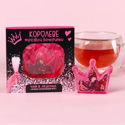 Чай в леденце Королеве на открытке, корона, 40 г.