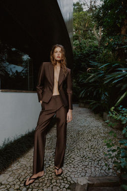 SLIM SATIN TROUSERS