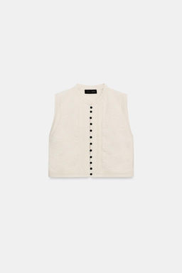 TEXTURED KNIT WAISTCOAT TOP - Zara фото 7