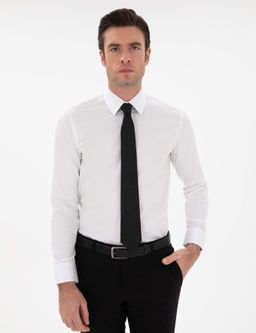 Beyaz Slim Fit Pamuklu Klasik G_mlek - Cacharel фото 3