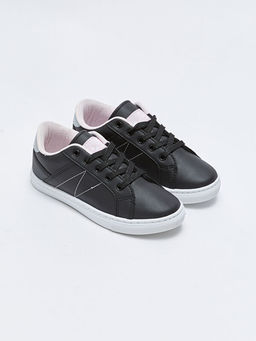 Deri G?r?n?ml? Ba?c?kl? K?z ?ocuk Spor Ayakkab? - Waikiki фото 2