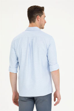 U. S. Polo Assn Мужская голубая рубашка с длинным рукавом - U.s. polo assn фото 12