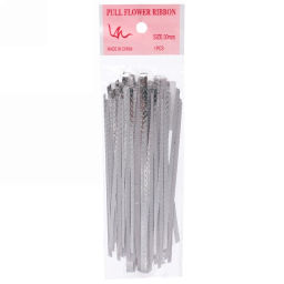 Бант для оформления подарка "Сияние" 3 см, d=10 см, Серебро