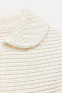 CHUNKY KNIT CARDIGAN WITH PETER PAN COLLAR - Zara фото 11