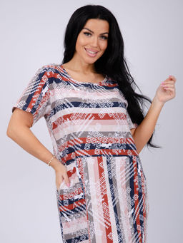 Платье "Линда" орнамент, трикотаж