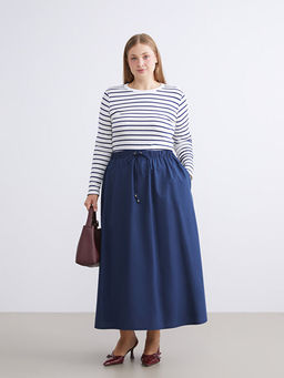 Beli Lastikli Poplin A Kesim Etek