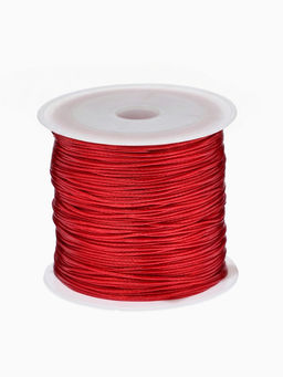 Шнур вощеный из полиэстера d=0.5 мм, L=50 м, красный