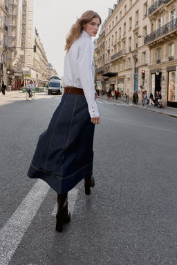 POPLIN SHIRT WITH PUFFBALL HEM - Zara фото 5