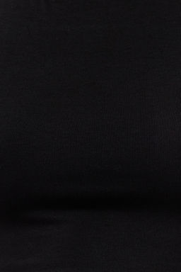 Siyah Ask?l? Fitted/Vucuda Oturan Esnek Orme Bluz TWOSS24BZ00535