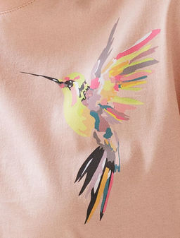 Футболка с принтом свободная из премиального 100% хлопка