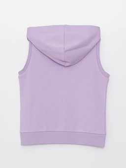 Kap??onlu Bask?l? K?z ?ocuk Fermuarl? Yelek - Waikiki фото 2