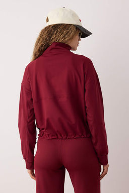 Bordo Modal Kumas Relaxed Sweatshirt THMAW26SW00001 - Trendyolmilla фото 4