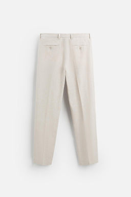 100% LINEN SUIT TROUSERS - Zara фото 19