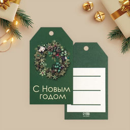 Цена за 20 шт. Открытка-шильдик на подарок «С Новым годом!», МИКС