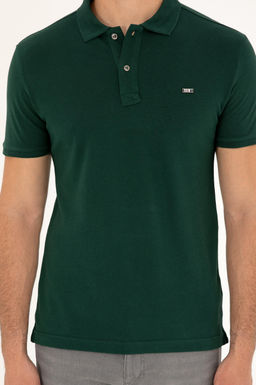U. S. Polo Assn / Мужская темно-зеленая базовая футболка - U.s. polo assn фото 13