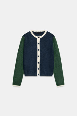 COLOUR BLOCK KNIT CARDIGAN - Zara фото 6