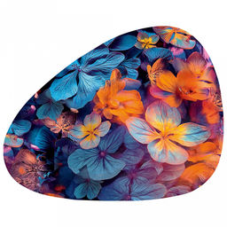 Сервировочная салфетка капля 45х35,5см Цветы (Россия)