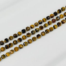 Бусины для украшений из Тигрового глаза (40 бусин) 38 см