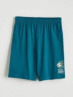 Bask?l? Erkek ?ocuk ?ort Pijama Alt? 2li