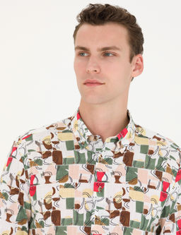 Рубашка Pierre Cardin Regular Fit длинный рукав хаки