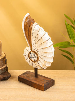 Набор сувенирный «Раковины», h=35 см, h=30 см, h=25 см, дерево, бежевый