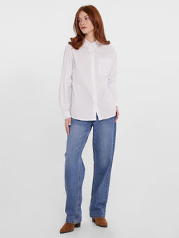 Рубашка женская в голубую полоску голубая полоска 122992 - Mark formelle фото 3