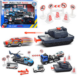 Набор машин "Полицейские службы" металл, в коробке
