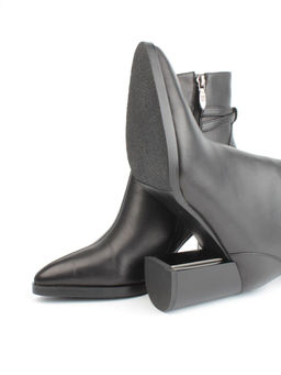 04-M3-L835 BLACK Ботильоны зимние женские (натуральная кожа, натуральный мех) - Фабричный китай фото 14