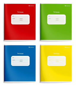 Цена за 5 шт. Тетрадь 12л. Schoolformat клетка "Однотонная" (ТШК12-ОД2, 257593) ВД лак, обложка - мелованный картон