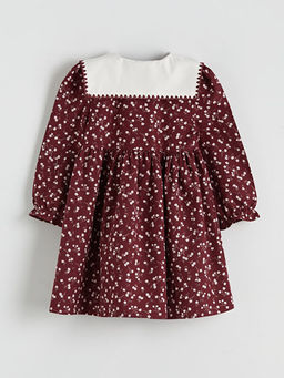 Bebe Yaka ?i?ekli K?z ?ocuk Elbise