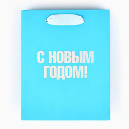 Цена за 2 шт. Пакет подарочный новогодний «С Новым годом», голография, S 12×5.5×15 см