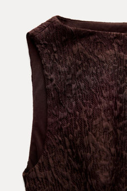 FRILLED JACQUARD TOP - Zara фото 7