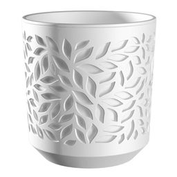 Кашпо Leaves (1,25л.) Цв. Белый/Белый (КШ-9828) - Вмс фото 2