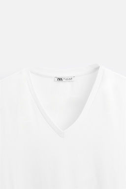 BASIC V-NECK T-SHIRT - Zara фото 8