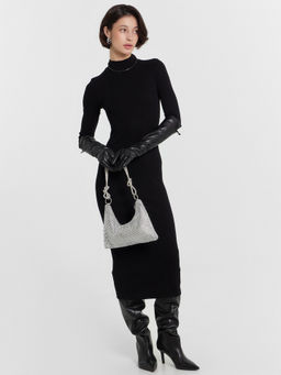 Платье женское черное длинное