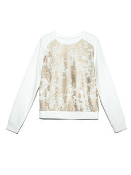 CONTE Ультракомфортный свитшот с металлическим принтом LD 900 off-white gold