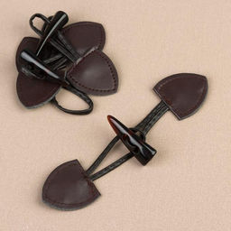 Цена за 2 шт. Застёжка-клевант 16×3.6 см, 3 шт., коричневая