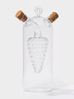 Бутыль для соусов и масла 2 в 1 «Фьюжн. Виноград», 300/50 мл, 11×6.5×18 см, стекло