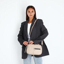 Сумка-саквояж на молнии, цвет бежевый - Simaland фото 2