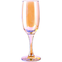 ME419-05 Набор 6 бокалов д/шампанского Золотистый мёд 190 мл(х4)