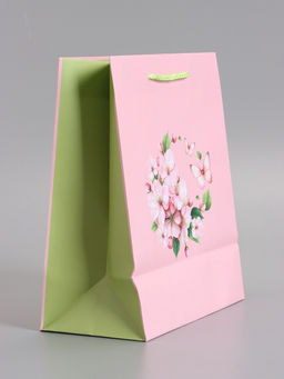 Пакет подарочный ламинированный «Цветочная бабочка», 18×22.3×10 см