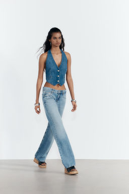 TRF WIDE-LEG LOW-RISE JEANS - Zara фото 12