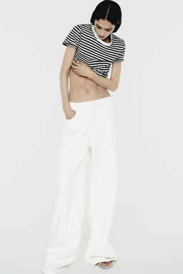 ZW COLLECTION HIGH-WAIST WIDE-LEG JEANS - Zara фото 8