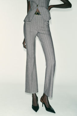 HERRINGBONE FLARE LEGGINGS WITH BELT - Zara фото 5